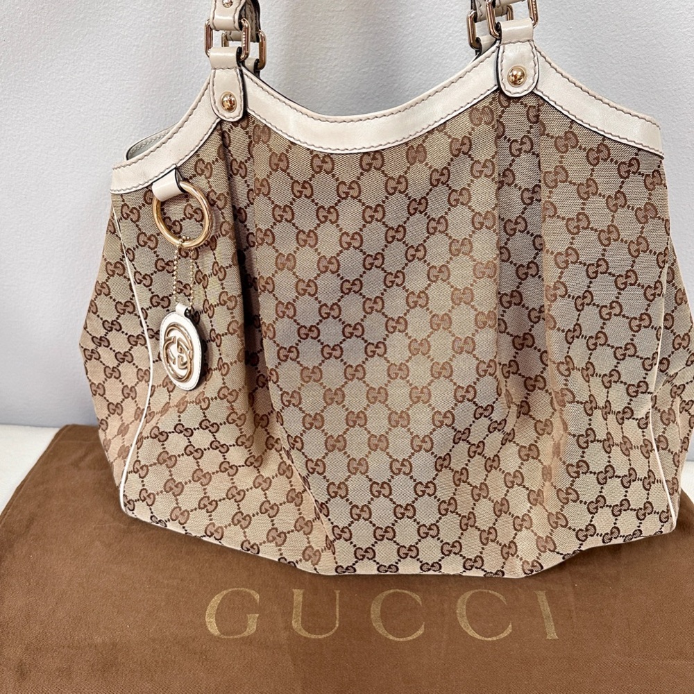 Gucci Large GG Canvas Sukey Tote